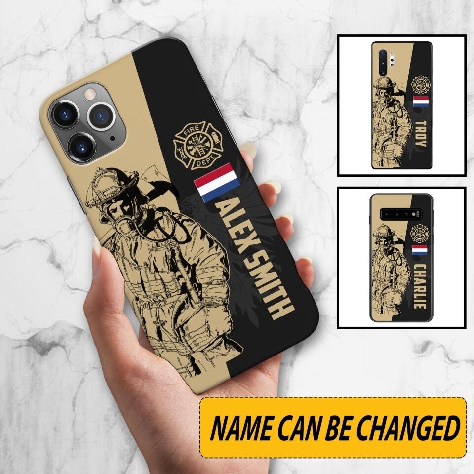 Personalized Netherland Firefighter Phone Case Printed 22JUL-HY23