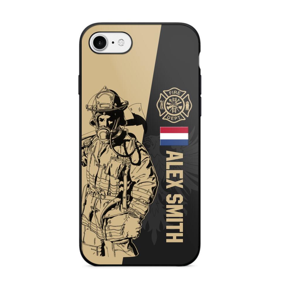 Personalized Netherland Firefighter Phone Case Printed 22JUL-HY23