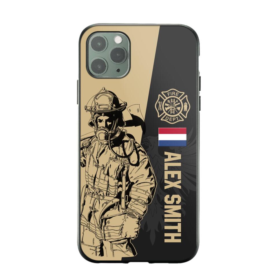 Personalized Netherland Firefighter Phone Case Printed 22JUL-HY23