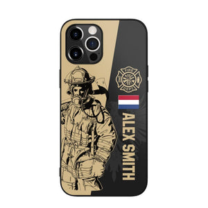 Personalized Netherland Firefighter Phone Case Printed 22JUL-HY23