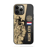 Personalized Netherland Firefighter Phone Case Printed 22JUL-HY23