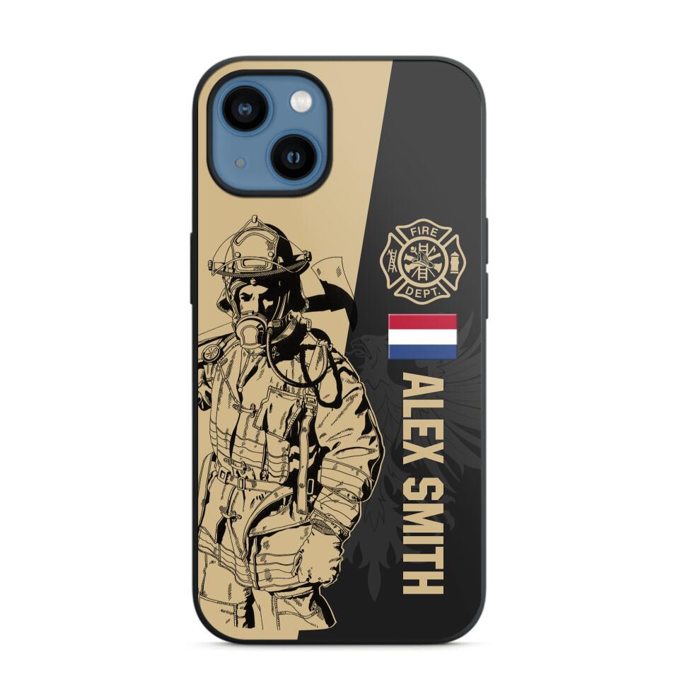 Personalized Netherland Firefighter Phone Case Printed 22JUL-HY23