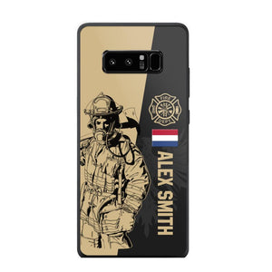 Personalized Netherland Firefighter Phone Case Printed 22JUL-HY23