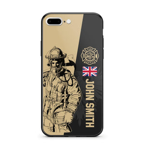 Personalized British Firefighter Phone Case Printed 22JUL-HY23