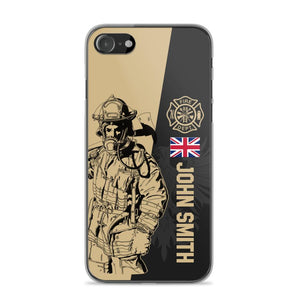 Personalized British Firefighter Phone Case Printed 22JUL-HY23