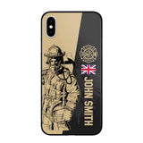 Personalized British Firefighter Phone Case Printed 22JUL-HY23