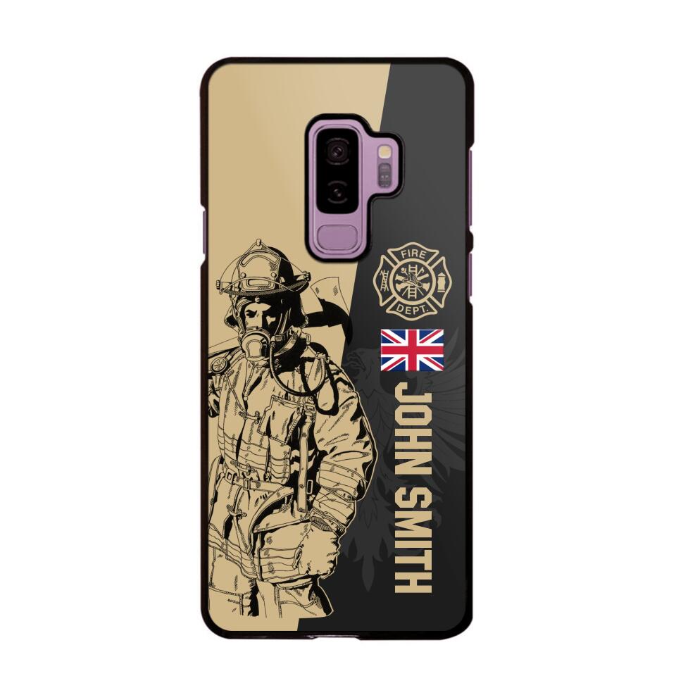 Personalized British Firefighter Phone Case Printed 22JUL-HY23