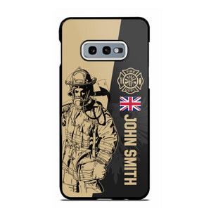 Personalized British Firefighter Phone Case Printed 22JUL-HY23