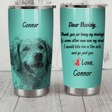 Personaized Dear Daddy Or Mommy Love From Dog Breed Tumbler Printed QTDT2306