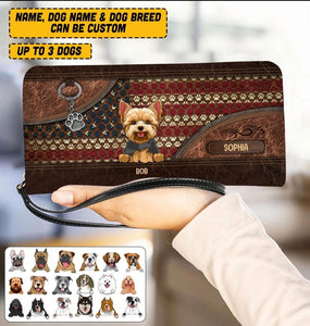 Personalized Dog Lover Us Flag Independence Day Phone Leather Wallet NQVQ2306