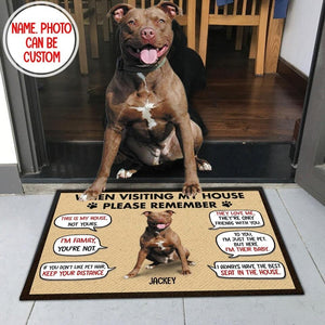 Personalized When Visting My Hose Dog Rules Doormat QTVQ2706