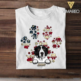 Personalized Dog Lovers Pawprint Independence Day Tshirt Printed NQHC2706