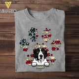 Personalized Dog Lovers Pawprint Independence Day Tshirt Printed NQHC2706