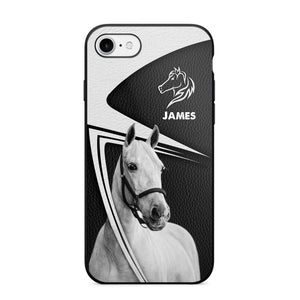 Personalized Horses Lovers Leather Printed Phonecase 28