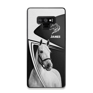 Personalized Horses Lovers Leather Printed Phonecase 28