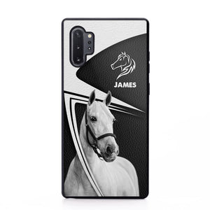 Personalized Horses Lovers Leather Printed Phonecase 28