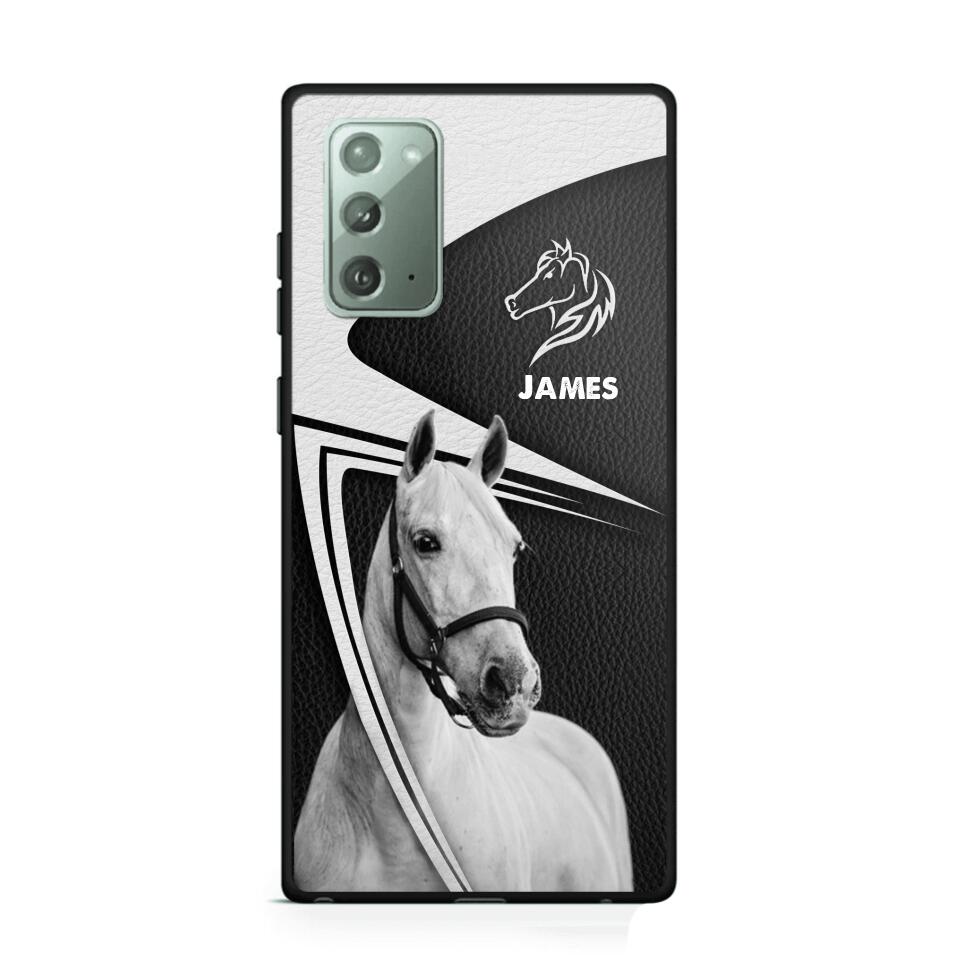 Personalized Horses Lovers Leather Printed Phonecase 28