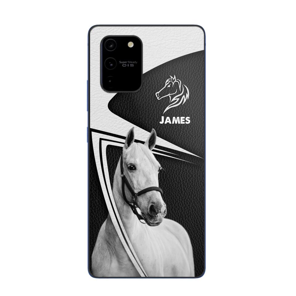 Personalized Horses Lovers Leather Printed Phonecase 28