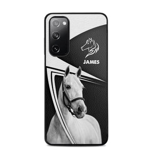 Personalized Horses Lovers Leather Printed Phonecase 28