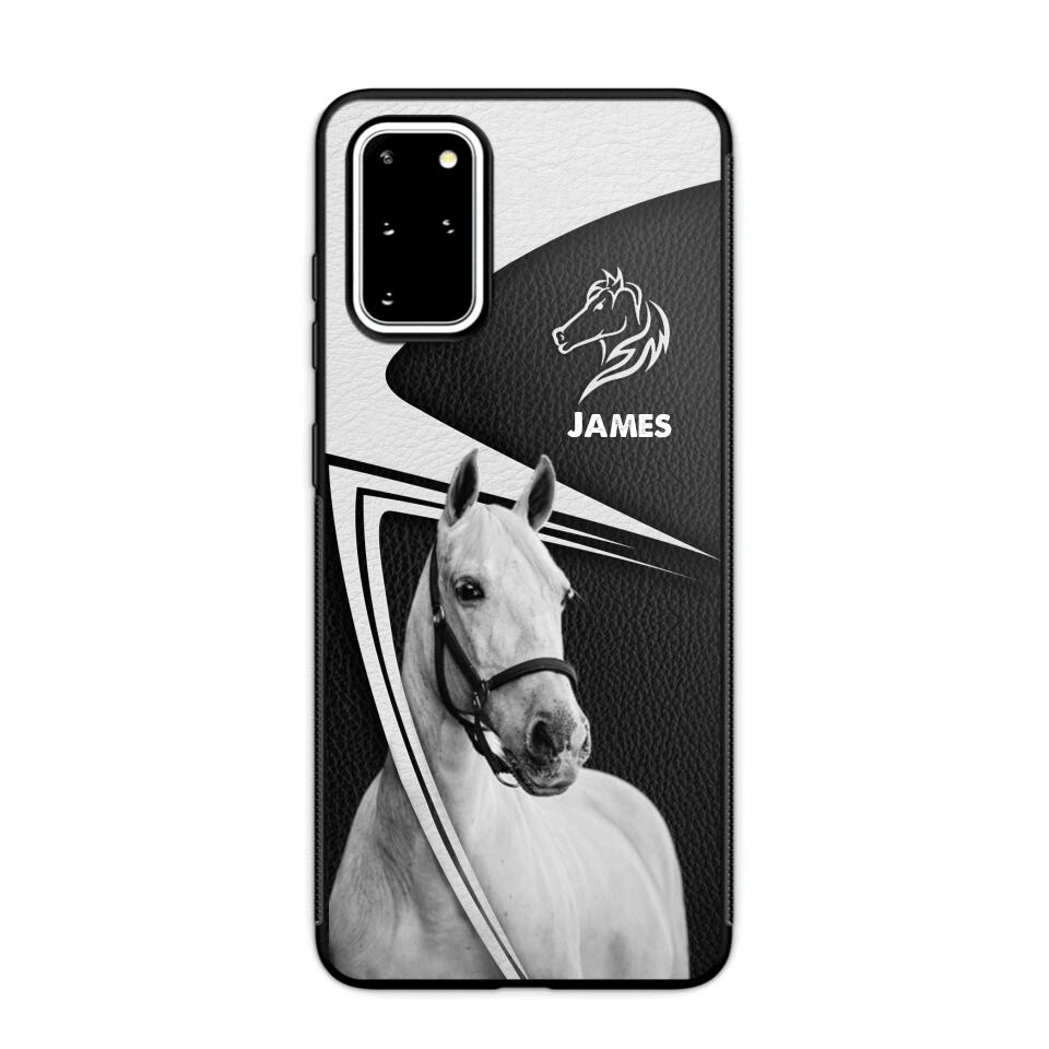 Personalized Horses Lovers Leather Printed Phonecase 28