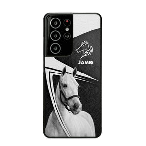 Personalized Horses Lovers Leather Printed Phonecase 28