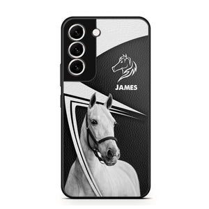 Personalized Horses Lovers Leather Printed Phonecase 28