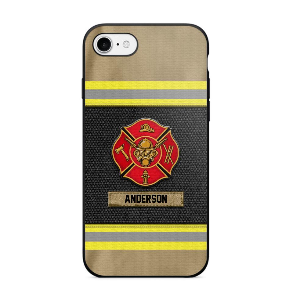 Personalized Canada Firefighter Uniform & Name Phonecase Father's day gifts Mother's day Gifts