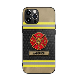 Personalized Canada Firefighter Uniform & Name Phonecase Father's day gifts Mother's day Gifts