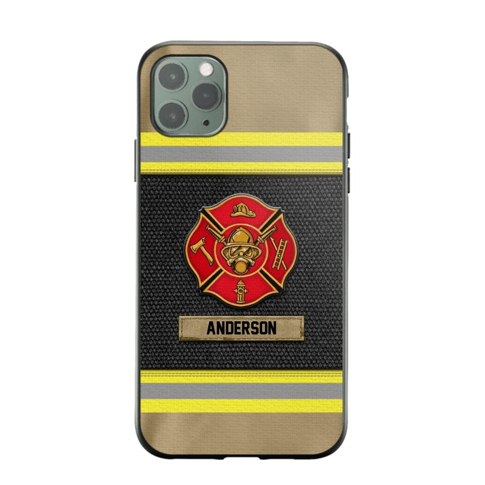 Personalized Canada Firefighter Uniform & Name Phonecase Father's day gifts Mother's day Gifts