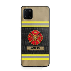 Personalized Canada Firefighter Uniform & Name Phonecase Father's day gifts Mother's day Gifts