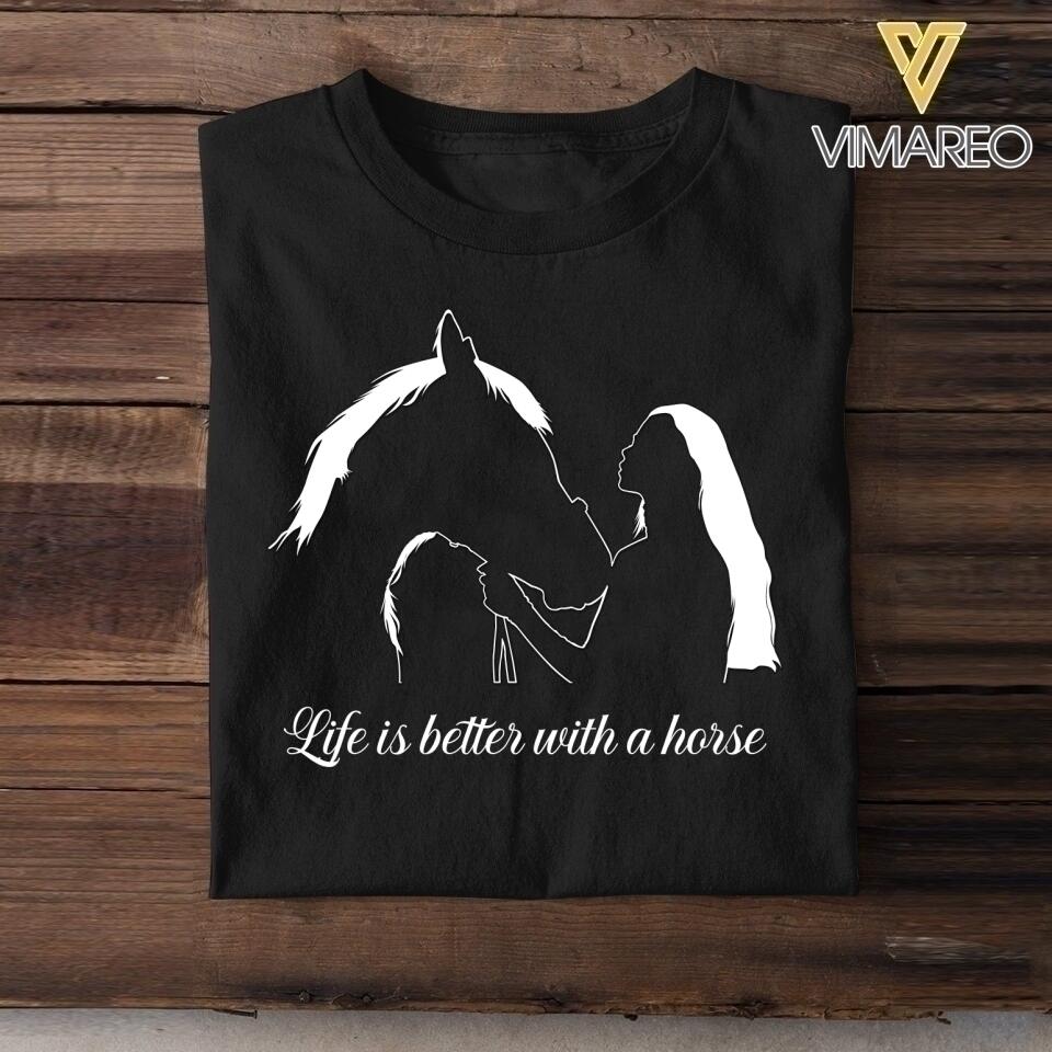 Personalized Horse Girl Tshirt Printed QTHY2806