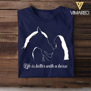 Personalized Horse Girl Tshirt Printed QTHY2806