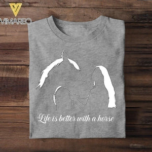 Personalized Horse Girl Tshirt Printed QTHY2806