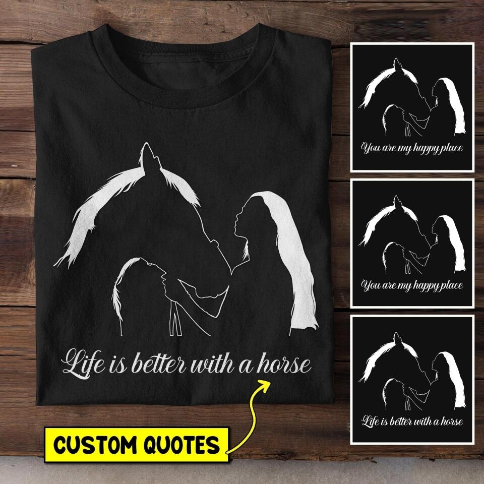 Personalized Horse Girl Tshirt Printed QTHY2806