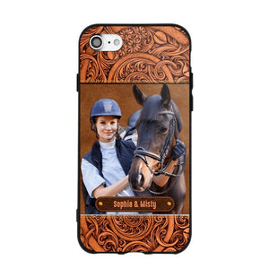 Personalized Horses Lovers Leather Printed Phonecase Upload Custom Image 28