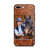 Personalized Horses Lovers Leather Printed Phonecase Upload Custom Image 28