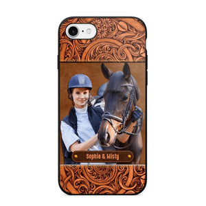 Personalized Horses Lovers Leather Printed Phonecase Upload Custom Image 28