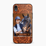 Personalized Horses Lovers Leather Printed Phonecase Upload Custom Image 28