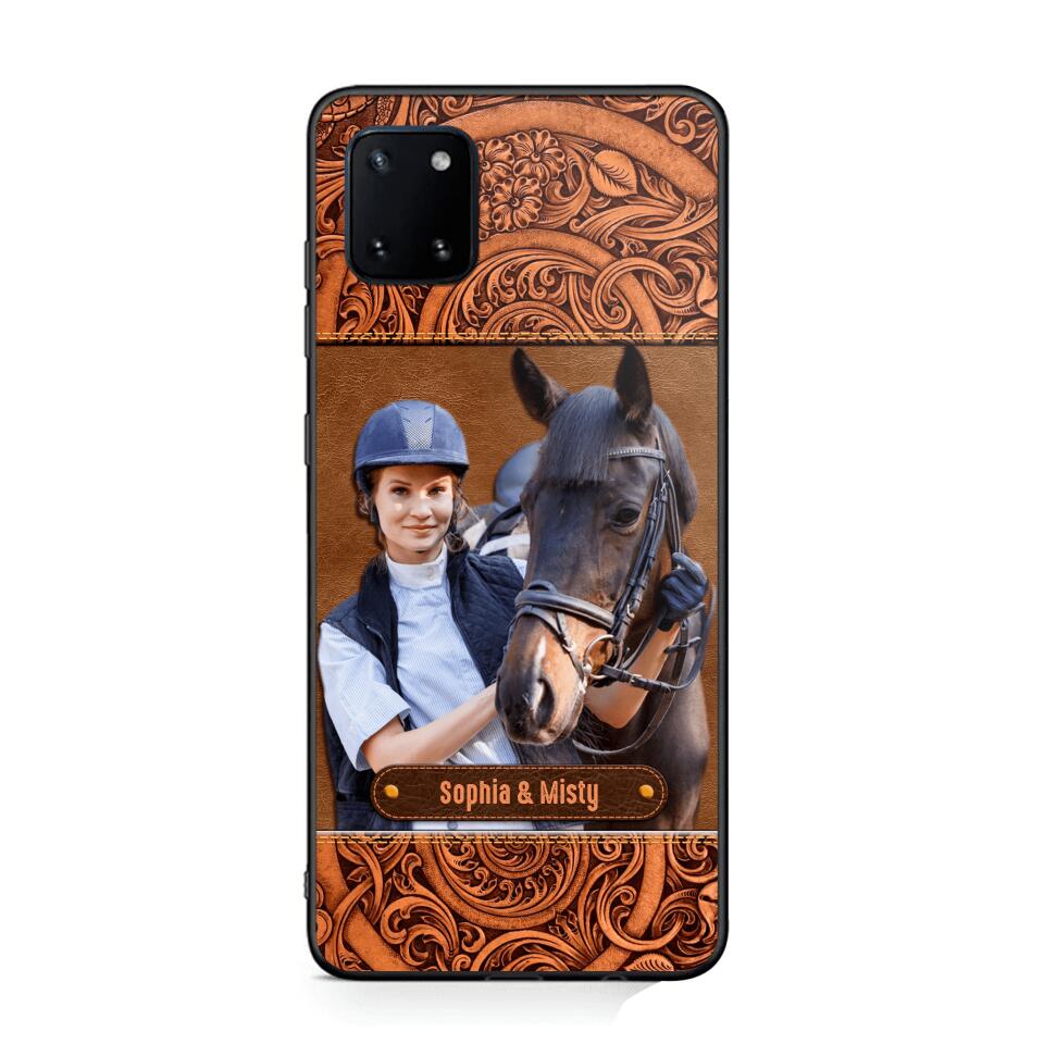 Personalized Horses Lovers Leather Printed Phonecase Upload Custom Image 28