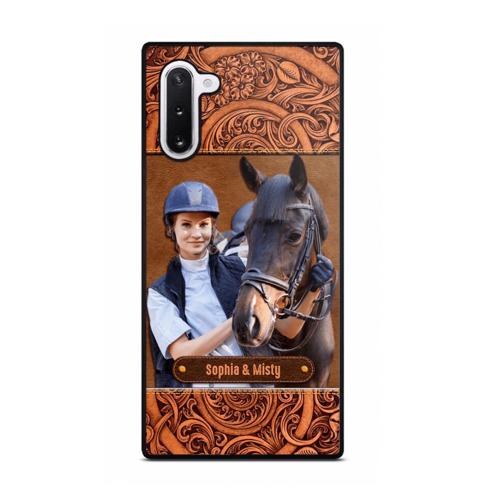 Personalized Horses Lovers Leather Printed Phonecase Upload Custom Image 28