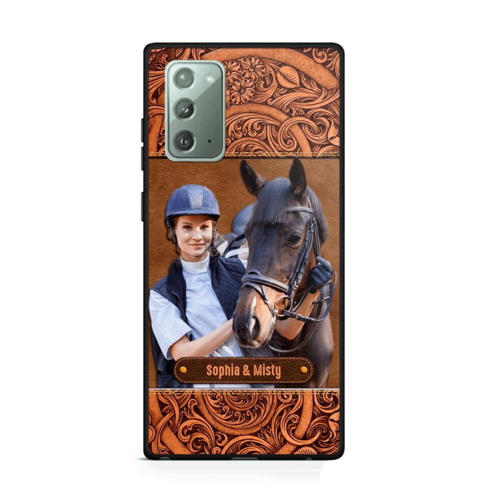 Personalized Horses Lovers Leather Printed Phonecase Upload Custom Image 28