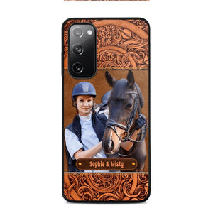 Personalized Horses Lovers Leather Printed Phonecase Upload Custom Image 28