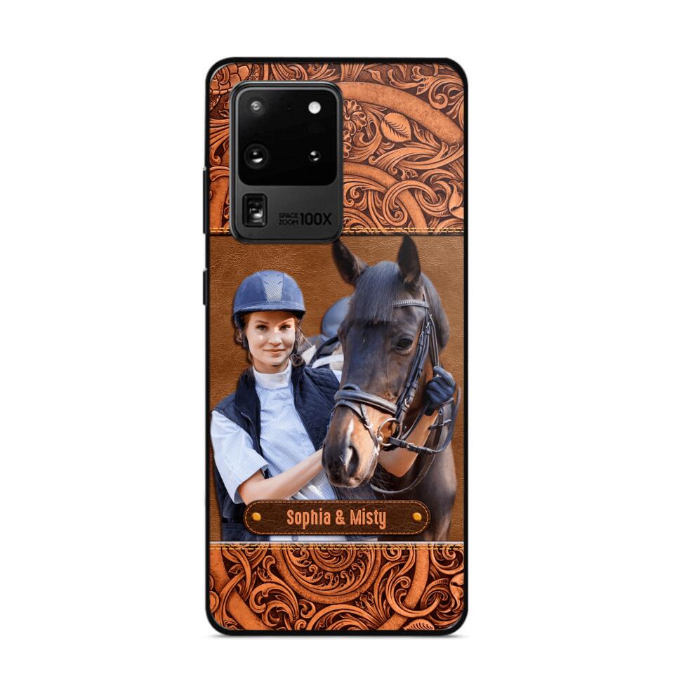 Personalized Horses Lovers Leather Printed Phonecase Upload Custom Image 28