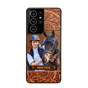 Personalized Horses Lovers Leather Printed Phonecase Upload Custom Image 28