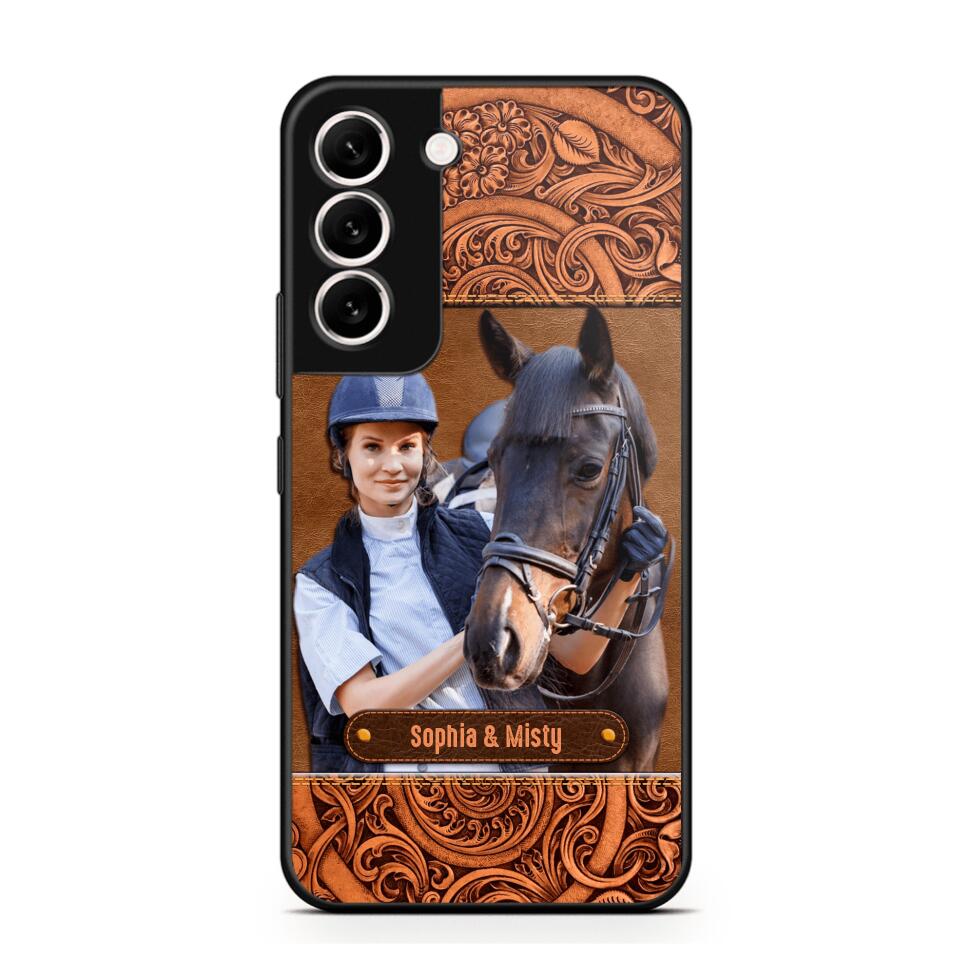 Personalized Horses Lovers Leather Printed Phonecase Upload Custom Image 28