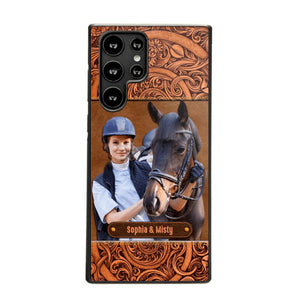 Personalized Horses Lovers Leather Printed Phonecase Upload Custom Image 28