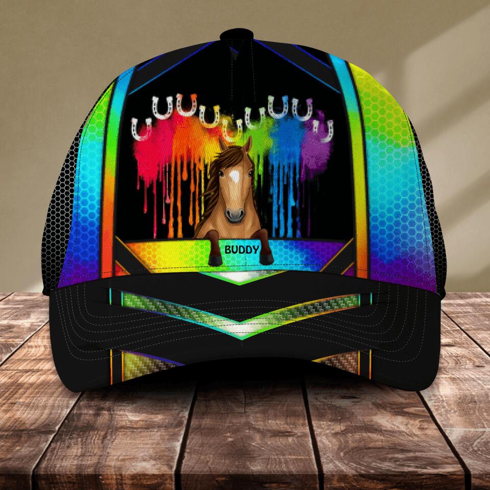 Personalized Heart Horse LGBT Cap Printed NQDT2806