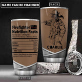 Personalized Australian Firefighter Nutrition Facts Tumbler Printed QTHC3006