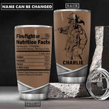 Personalized Us Firefighter Nutrition Facts Tumbler Printed QTHC3006