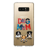 Personalized Dog Mom Flag Independence 
Day Transparent Silicone Phonecase Printed 22JUL-HQ30